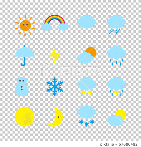 Weather mark icon set - Stock Illustration [67086482] - PIXTA