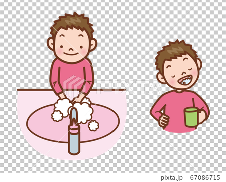 Boy washing hands 67086715