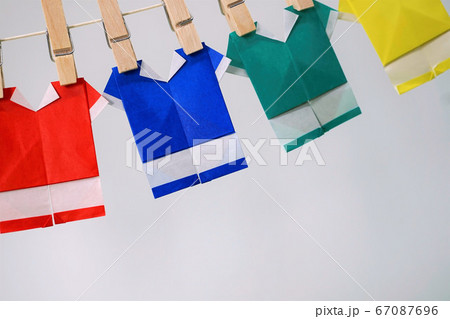 サッカーユニフォーム折紙 67087696