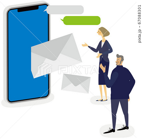 ビジネスメールのイラスト 67088301