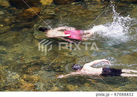 宮崎県 夏 東郷町 牧水公園 坪谷川 宮崎県 夏 東郷町 牧水公園 坪谷川 67088832