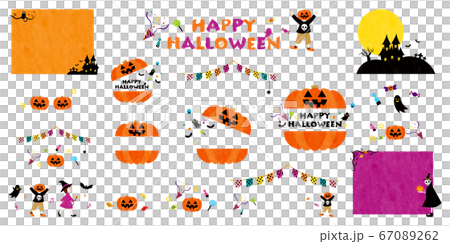 カット素材集（ハロウィン）テク 67089262