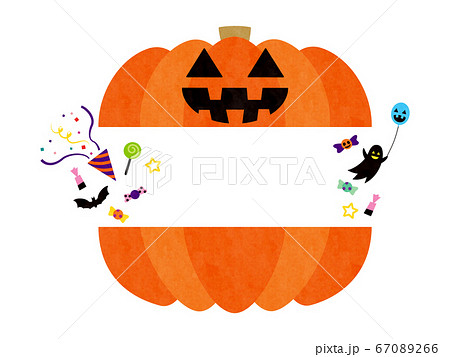 カット素材（ハロウィン）1文字なしテク 67089266