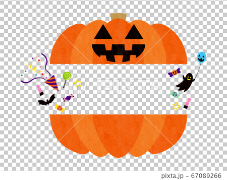 カット素材（ハロウィン）1文字なしテク 67089266