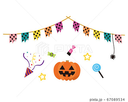 カット素材（ハロウィン）10文字なし 67089534