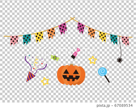 カット素材（ハロウィン）10文字なし 67089534