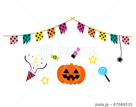 カット素材（ハロウィン）10文字なしテク 67089535