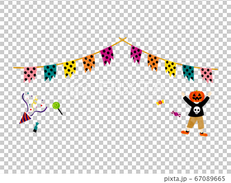 カット素材（ハロウィン）16テク 67089665