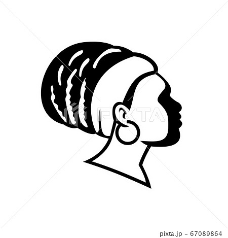 Rasta Empress or Rastafari Woman Side View Black 67089864