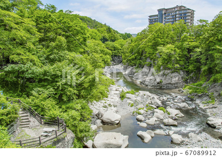 秋保温泉　磊々峡　名取川 67089912