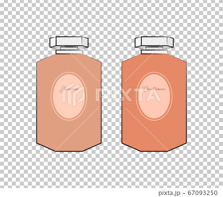 Shampoo and conditioner illustration set 67093250