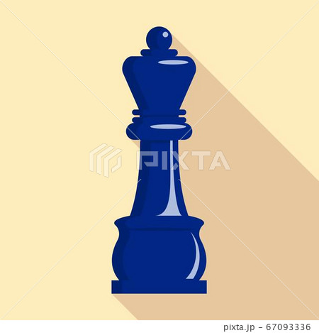 Chess king icon, flat style 67093336