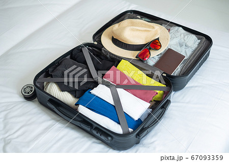luggage for summer vacation. travel accessories in luggage for summer vacation. travel accessories in 67093359