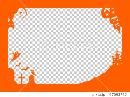萬聖節風格插畫框架 67093732