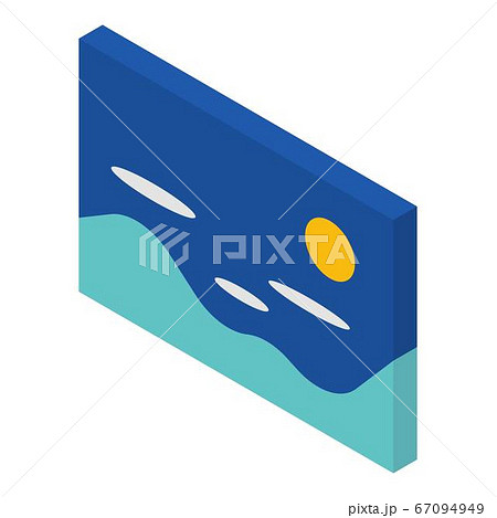 Picture landscape icon, isometric style 67094949