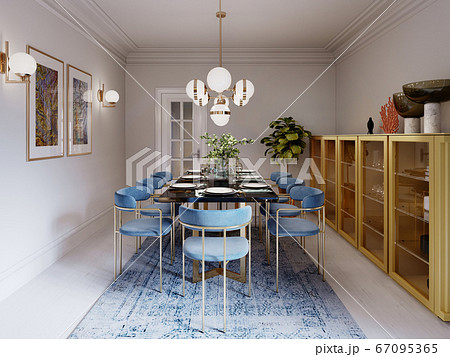 Fashionable designer dining table, black 67095365