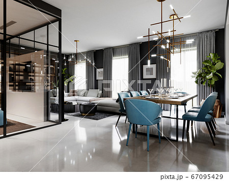 large living room with a large white corner sofa large living room with a large white corner sofa 67095429