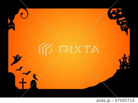 ハロウィン風イラストフレーム 67095719