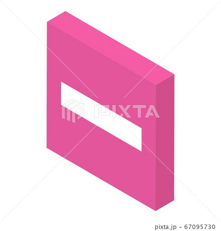 Minus operation icon, isometric style Minus operation icon, isometric style 67095730