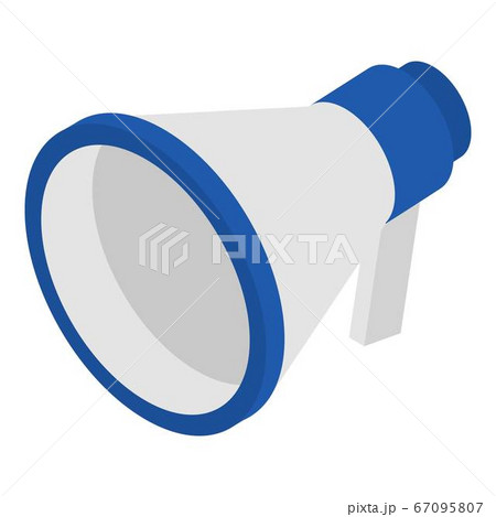 Megaphone icon, isometric style 67095807