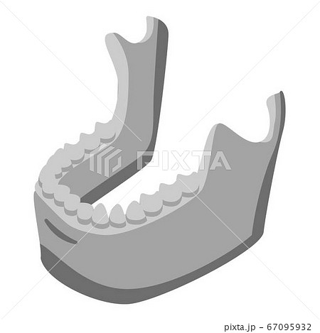 Human mandible icon, isometric style Human mandible icon, isometric style 67095932