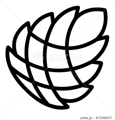 Pine cone icon, outline style 67096857