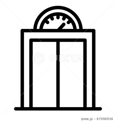 Elevator with analogue pitch icon, outline style Elevator with analogue pitch icon, outline style 67096936