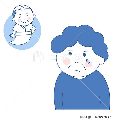 故人を偲ぶ年配の女性 死装束 イラスト 故人を偲ぶ年配の女性 死装束 イラスト 67097037