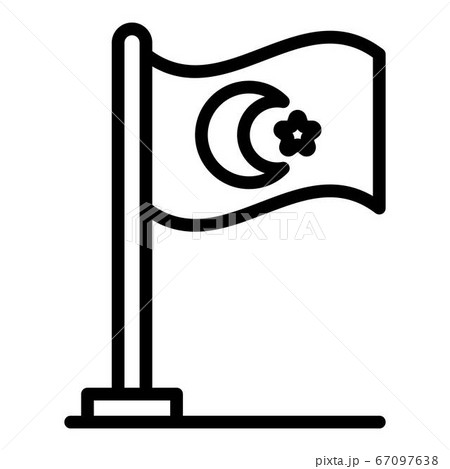Turkey flag icon, outline style 67097638