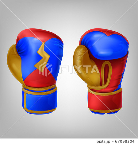 Realistic pair of leather colored boxing gloves Realistic pair of leather colored boxing gloves 67098304