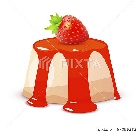 Cheesecake with Strawberry on white - Whole cake Cheesecake with Strawberry on white - Whole cake 67099282