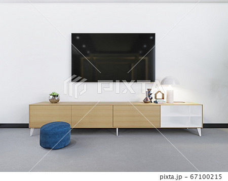 Fashionable tv unit with a wooden chest of drawers 67100215