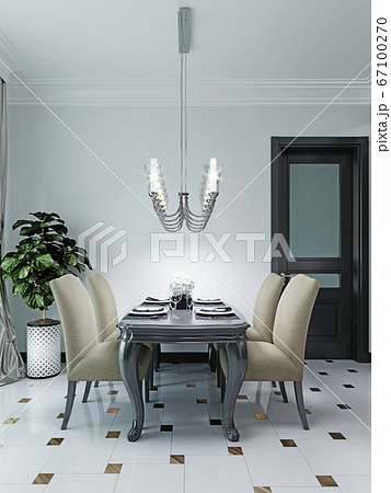 dining table beige chairs