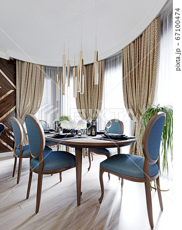 Fashionable designer dining room with dining table Fashionable designer dining room with dining table 67100474