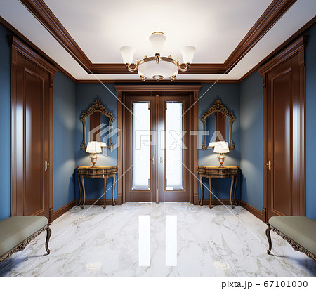 Fashionable, modern hall in a classic style house Fashionable, modern hall in a classic style house 67101000