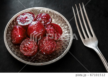 Sweet dessert. Homemade marmalade made from natural fruits. Watch from above 67101512