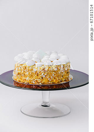 A piece of cake Anna Pavlova on a plate 67101514