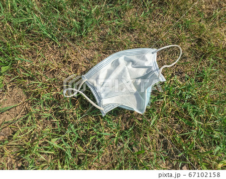 Medical protective mask thrown to the ground Medical protective mask thrown to the ground 67102158