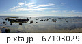Panorama view of seashore of brighton beach in Melbourne Australia in the morning in the summer in 67103029