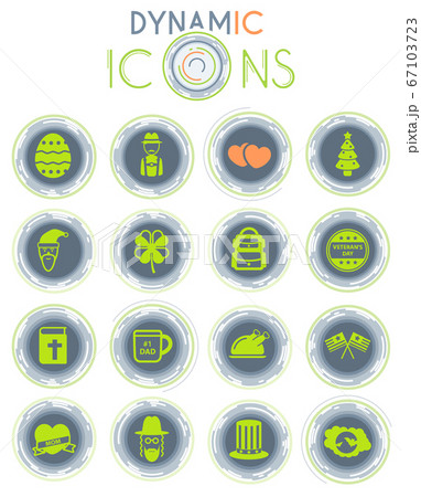 Holidays dynamic icons 67103723