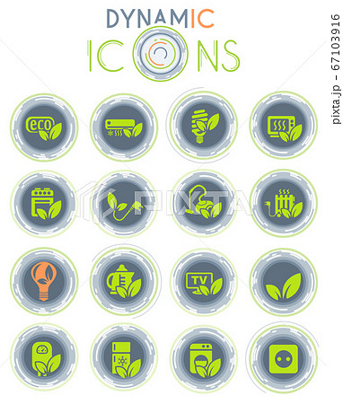 eco icon set 67103916