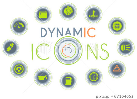 Vector car interface dynamic icons 67104053