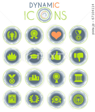Trophy and prize dynamic icons Trophy and prize dynamic icons 67104114