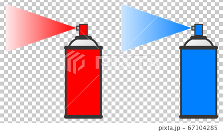 スプレー缶で塗装をするのイラスト素材