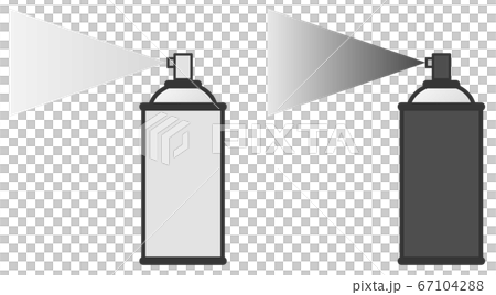 スプレー缶で塗装をするのイラスト素材