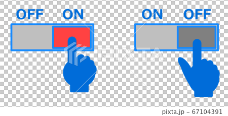 スイッチを指先で操作 67104391