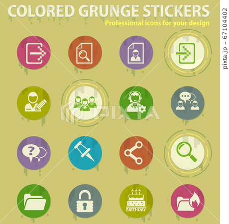 forum interface colored grunge icons 67104402