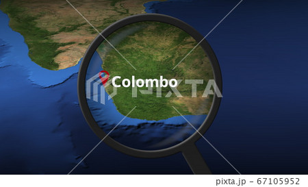 Colombo city found on the map, 3d rendering Colombo city found on the map, 3d rendering 67105952