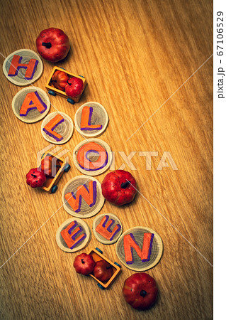 ハロウィンかぼちゃのパレードの写真素材