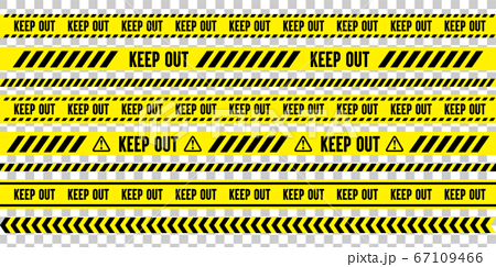 Keep Out Tape Vector Material Stock Illustration